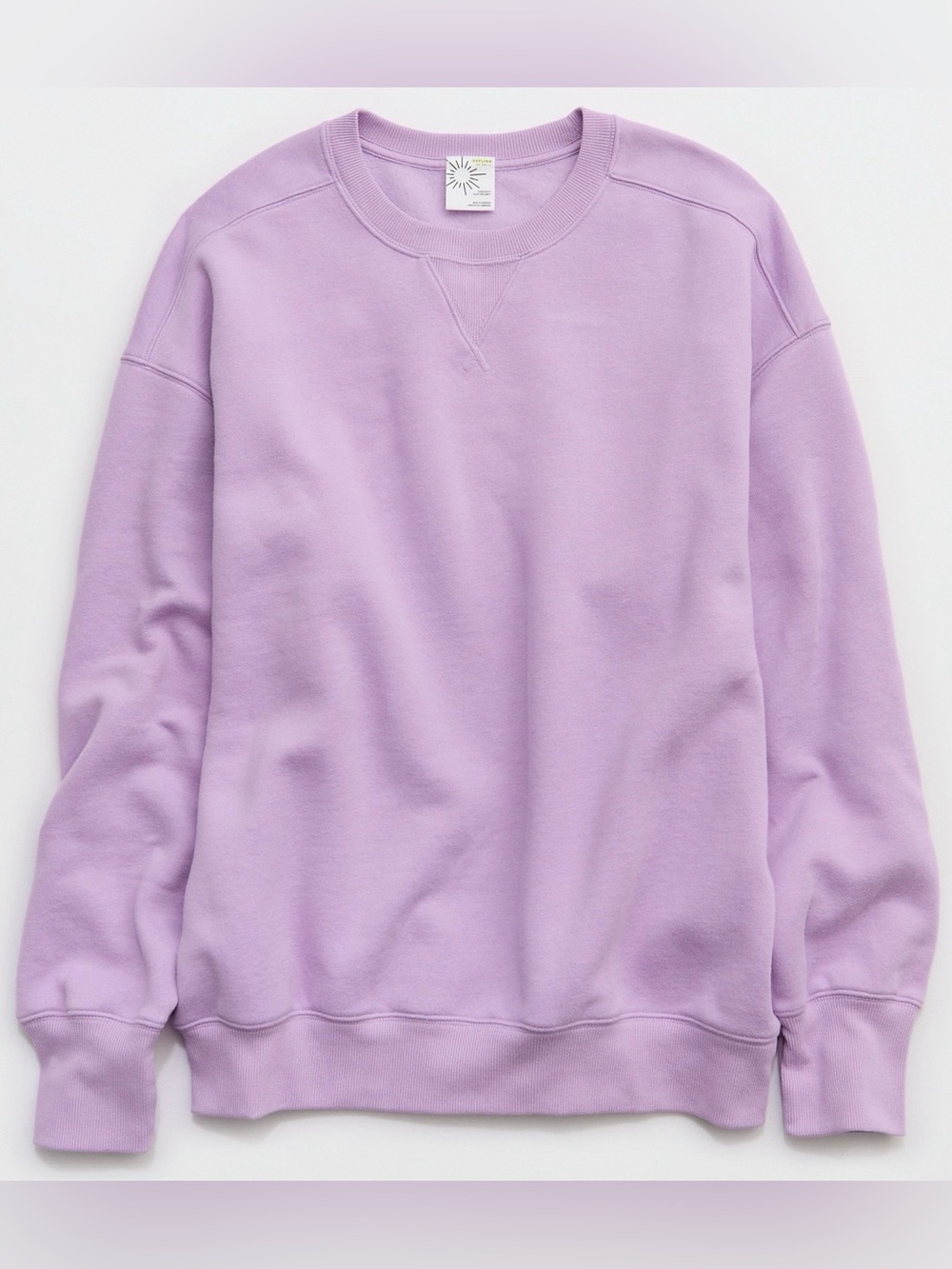 NWT - Aerie Cloud Fleece Oversized Crew Neck Sweatshirt in Lively Lilac